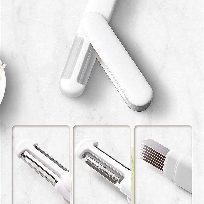 EcoChef™ MultiBlade Peeler – 3-in-1 Smart Prep Tool