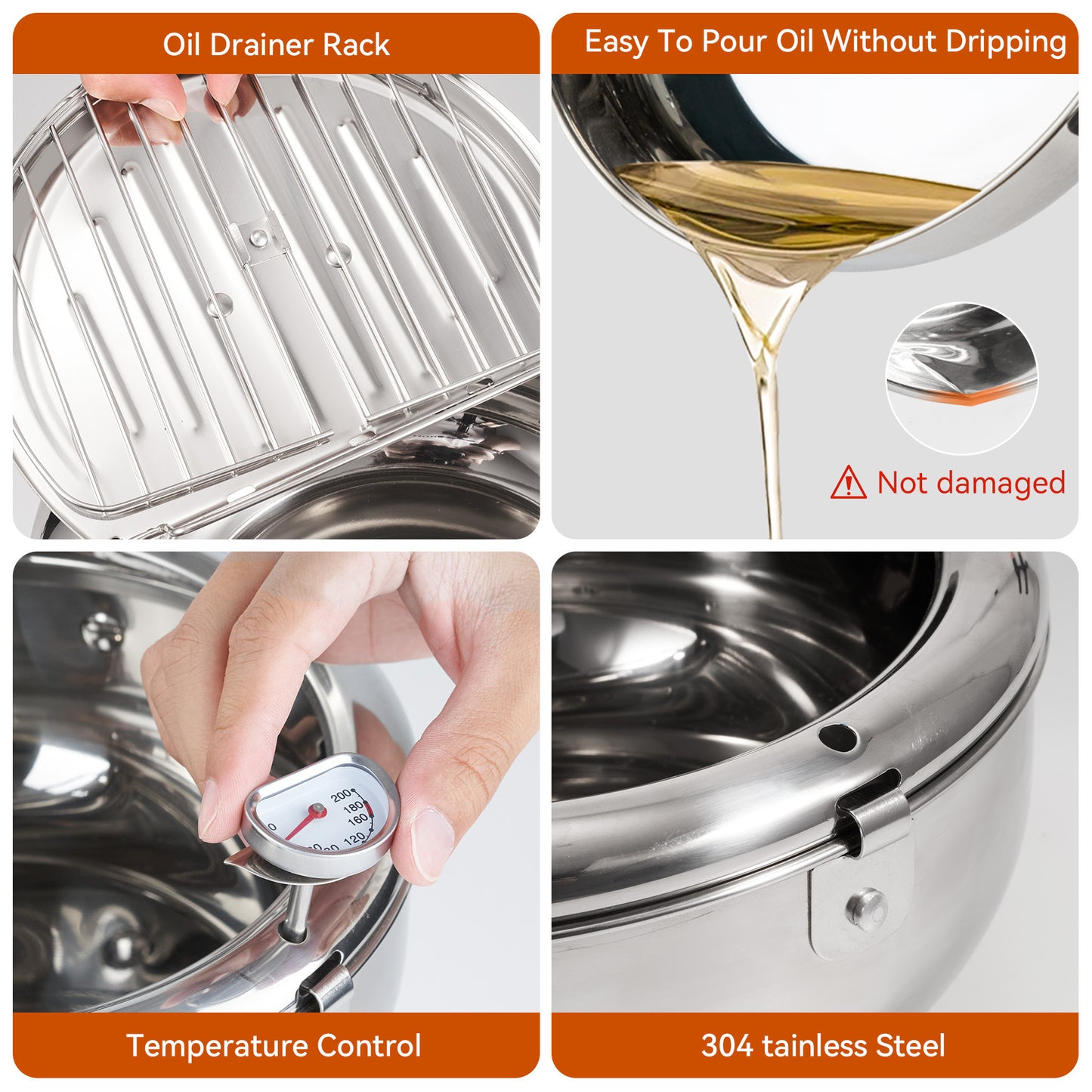 Friggitrice in acciaio inox – QUALITÀ PREMIUM