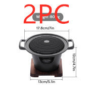 EcoChef™ Mini Smokeless BBQ Grill – Portable Alcohol Stove for 1–2 People