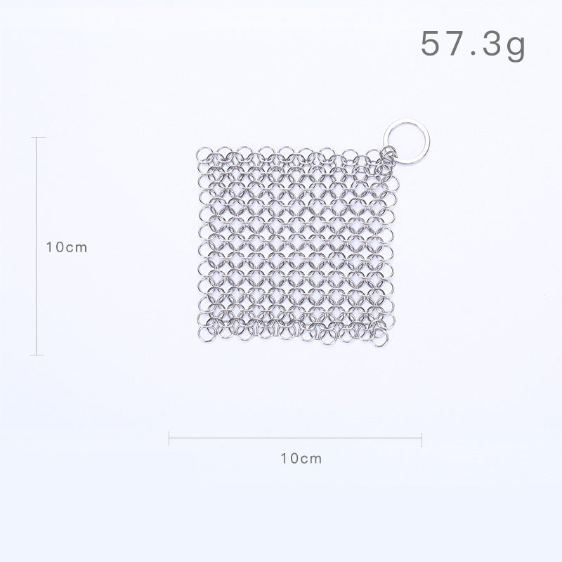 EcoChef™ Stainless Steel Cast Iron Scrubber – 316 Chainmail Cleaner