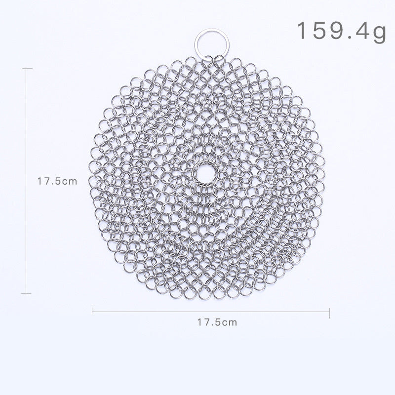 EcoChef™ Stainless Steel Cast Iron Scrubber – 316 Chainmail Cleaner