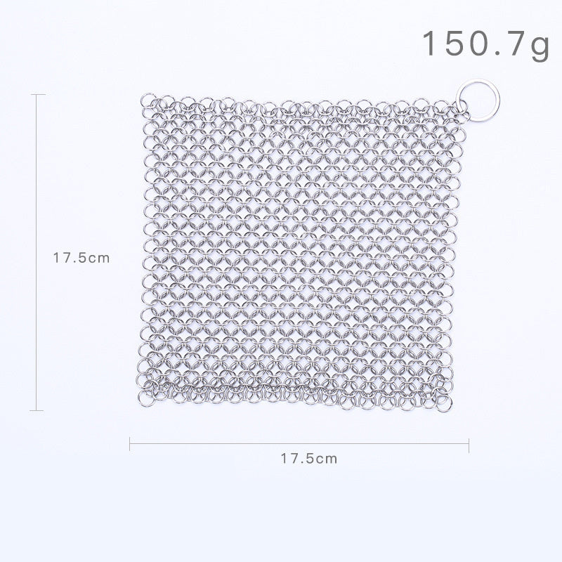 EcoChef™ Stainless Steel Cast Iron Scrubber – 316 Chainmail Cleaner