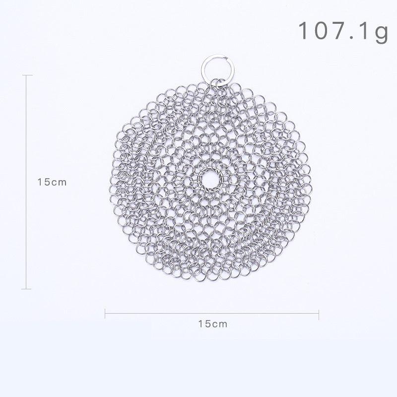 EcoChef™ Stainless Steel Cast Iron Scrubber – 316 Chainmail Cleaner