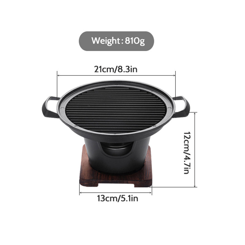 EcoChef™ Mini Smokeless BBQ Grill – Portable Alcohol Stove for 1–2 People