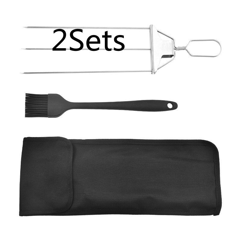EcoChef™ 3-in-1 Stainless Steel Skewers – Kebab & Grill Fork Set