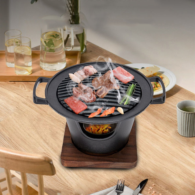 EcoChef™ Mini Smokeless BBQ Grill – Portable Alcohol Stove for 1–2 People