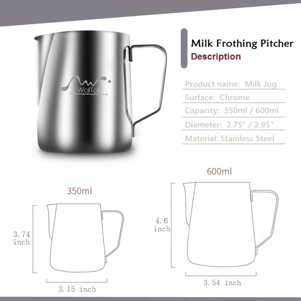 Stainless Steel Frothing Pitcher – For Healthier Coffee