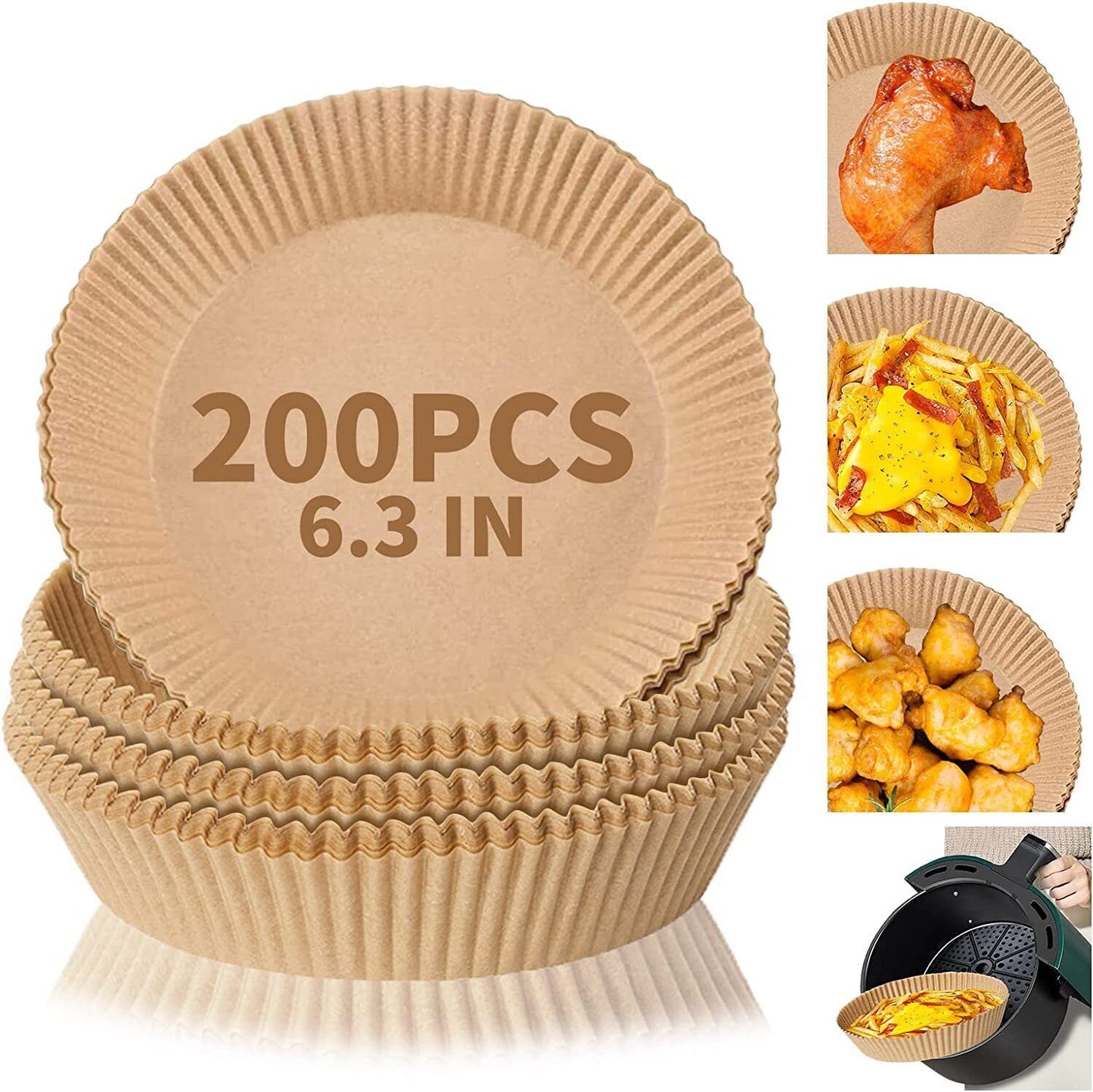 Air Fryer Disposable Liners – 200 PCS