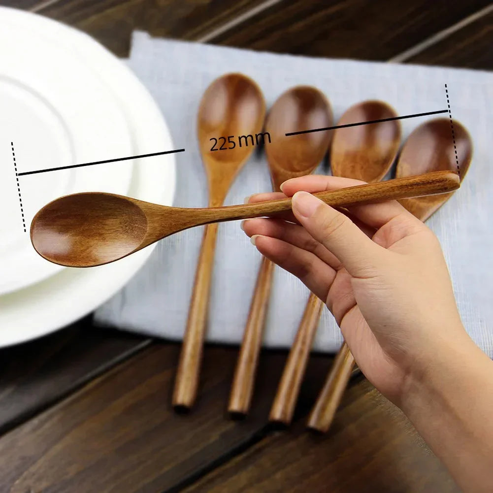 EcoChef™ Natural Wooden Utensil Set – 5-Piece Eco Tableware