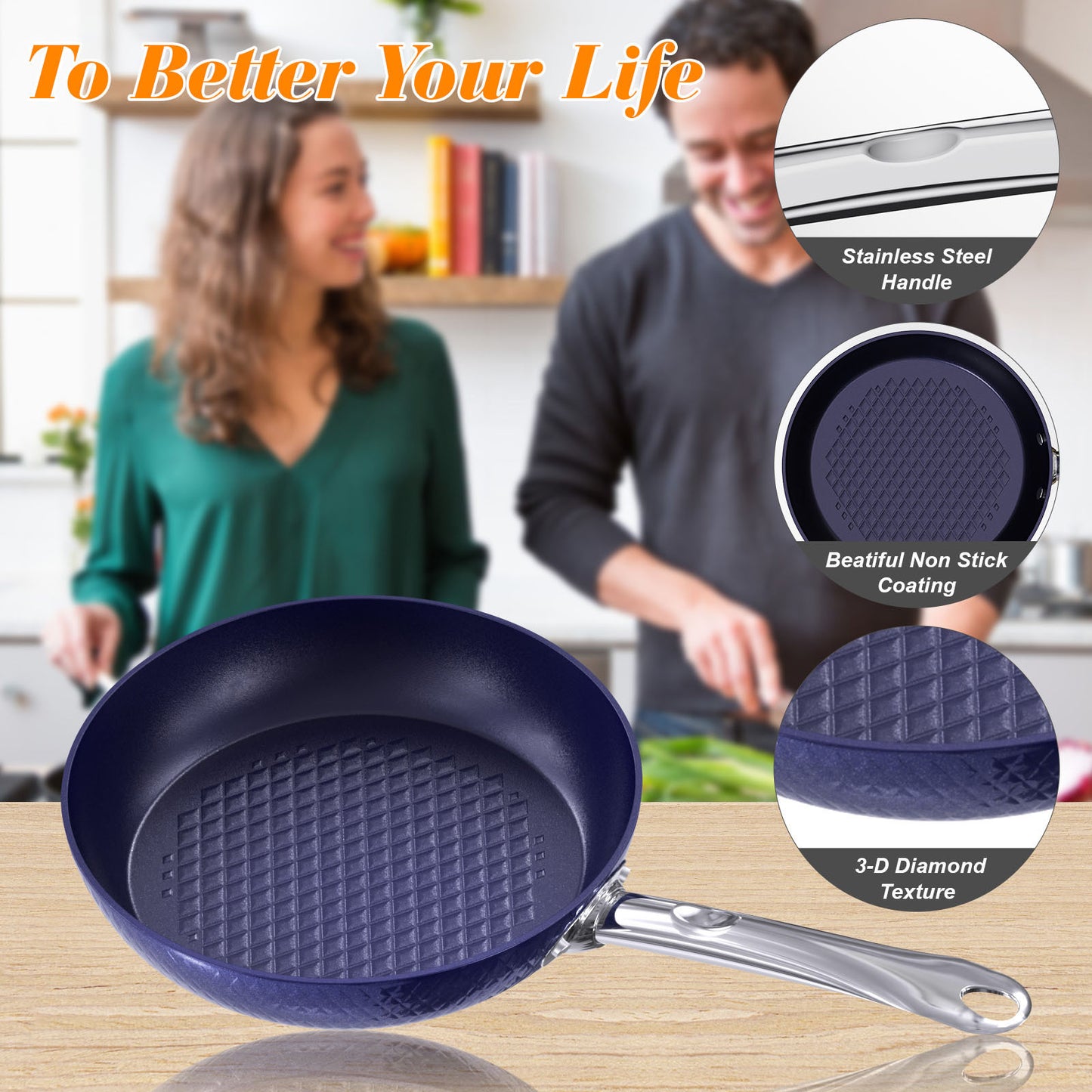 3-Piece Frying Pan Set | Non-Stick Coating |