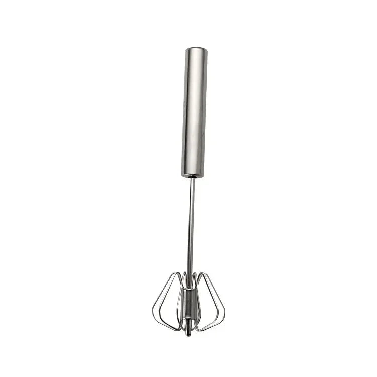 EcoChef™ Beech Handle Semi-Automatic Stainless Steel Whisk