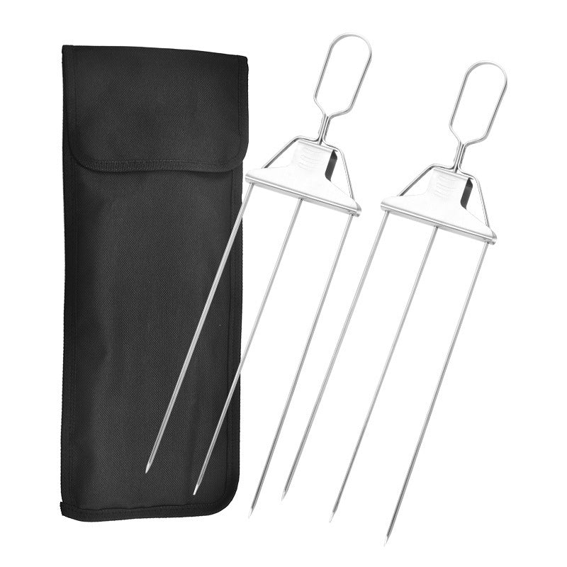 EcoChef™ 3-in-1 Stainless Steel Skewers – Kebab & Grill Fork Set