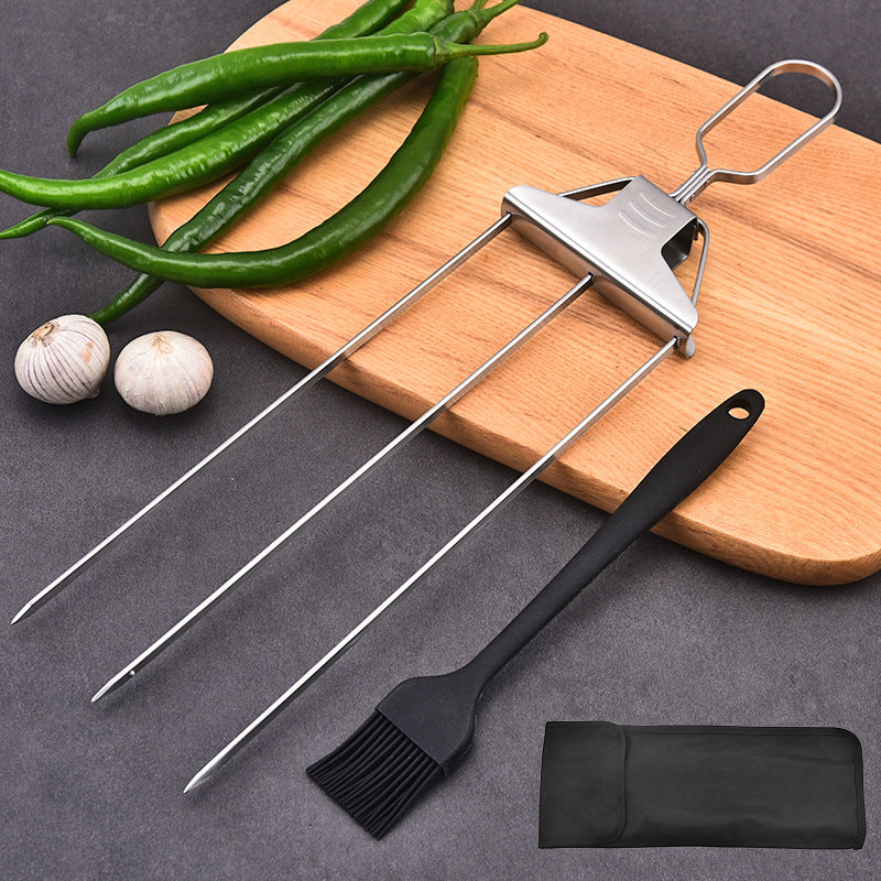 EcoChef™ 3-in-1 Stainless Steel Skewers – Kebab & Grill Fork Set