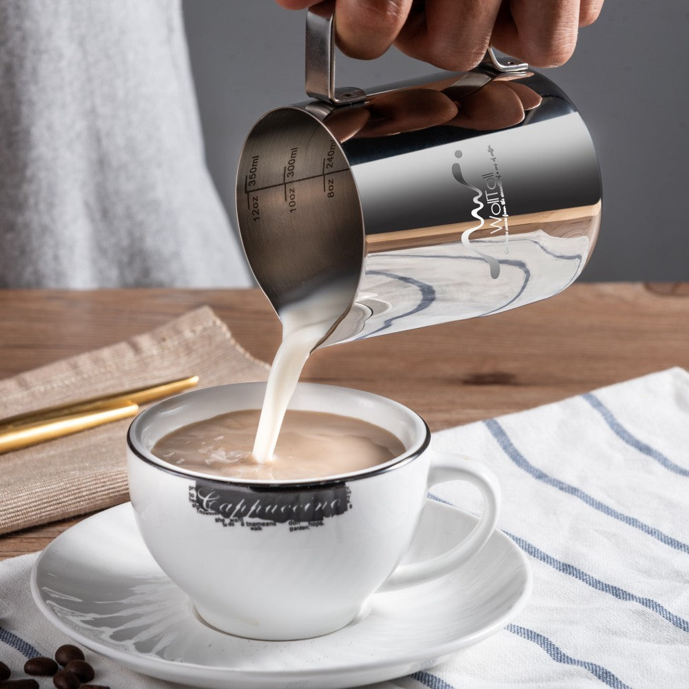 Stainless Steel Frothing Pitcher – For Healthier Coffee
