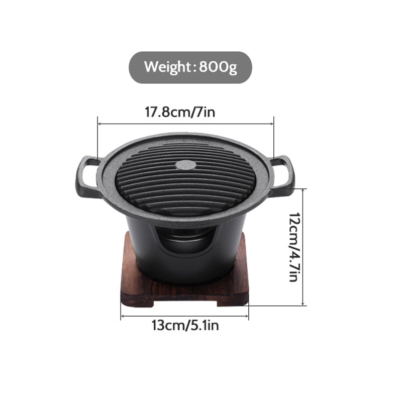 EcoChef™ Mini Smokeless BBQ Grill – Portable Alcohol Stove for 1–2 People