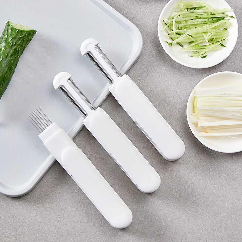 EcoChef™ MultiBlade Peeler – 3-in-1 Smart Prep Tool