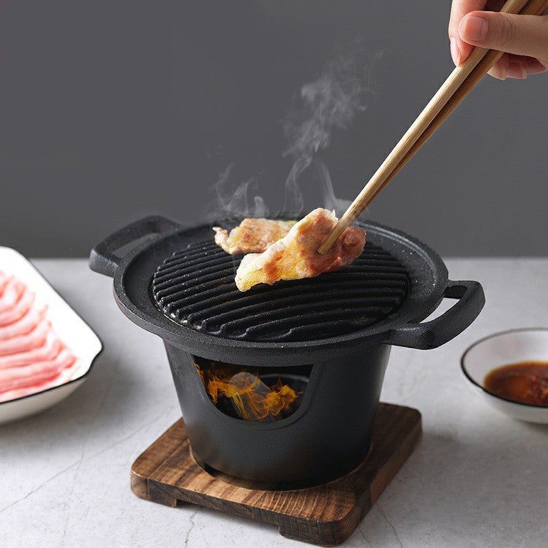 EcoChef™ Mini Smokeless BBQ Grill – Portable Alcohol Stove for 1–2 People