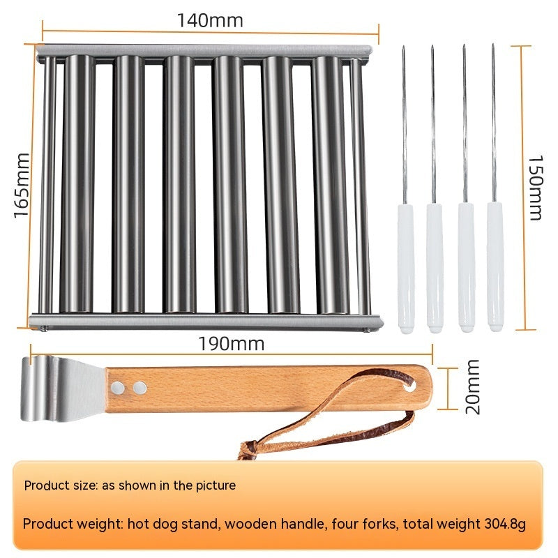 Removable Hot Dog & Sausage Grill Rack – Stainless Steel