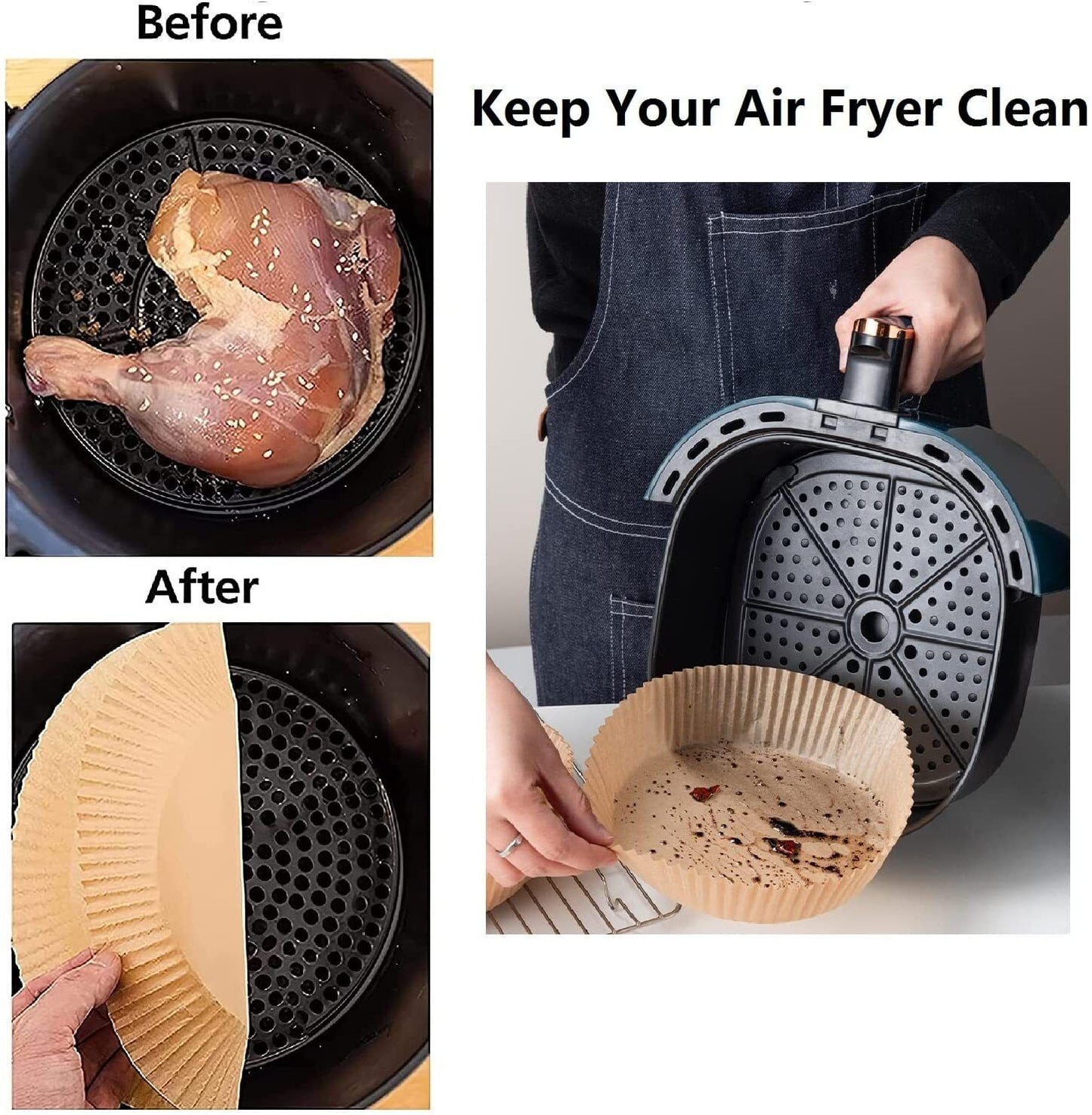 Air Fryer Disposable Liners – 200 PCS