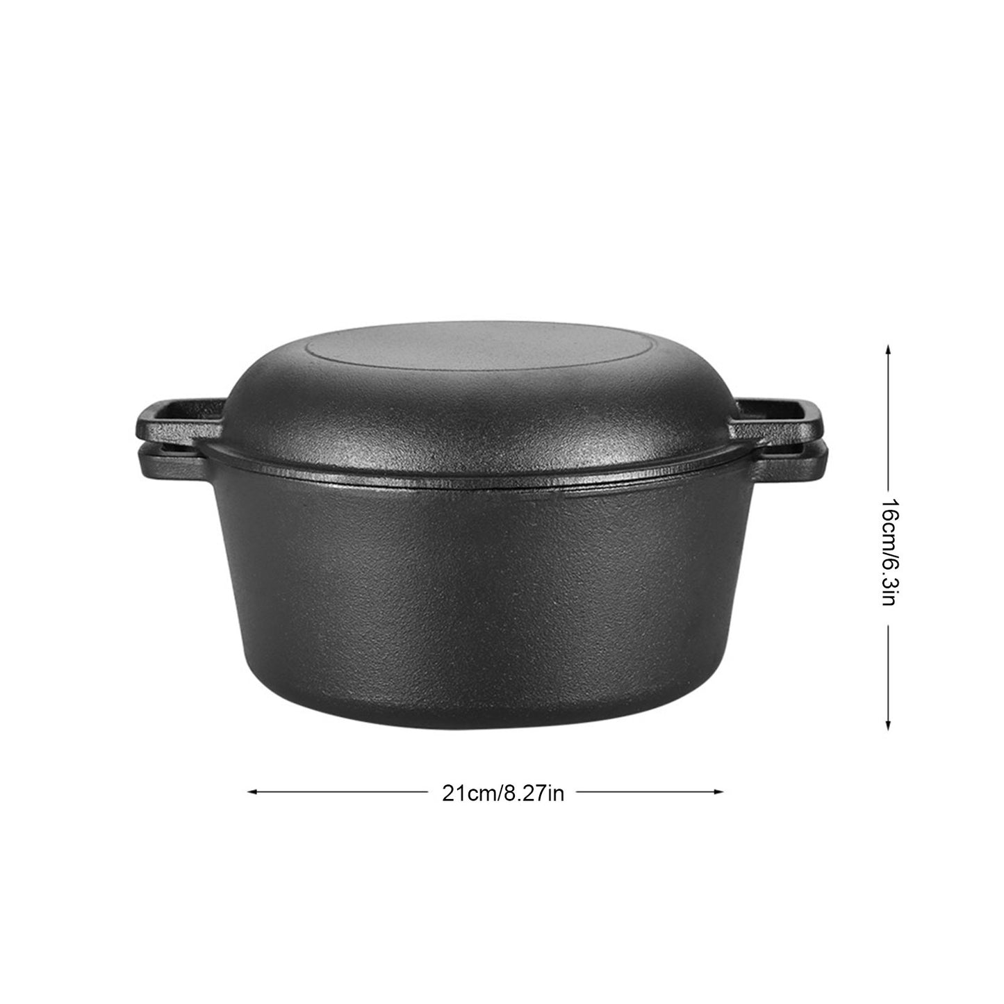 Pure Iron Double Dutch Oven – Timeless Cooking!
