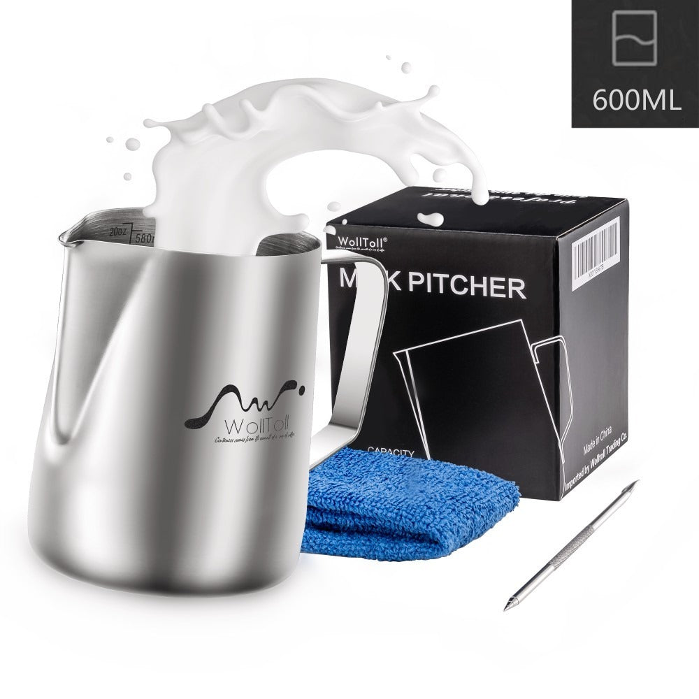 Stainless Steel Frothing Pitcher – For Healthier Coffee