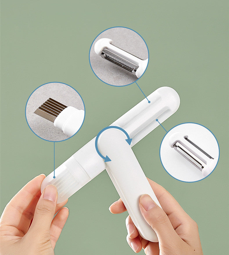 EcoChef™ MultiBlade Peeler – 3-in-1 Smart Prep Tool