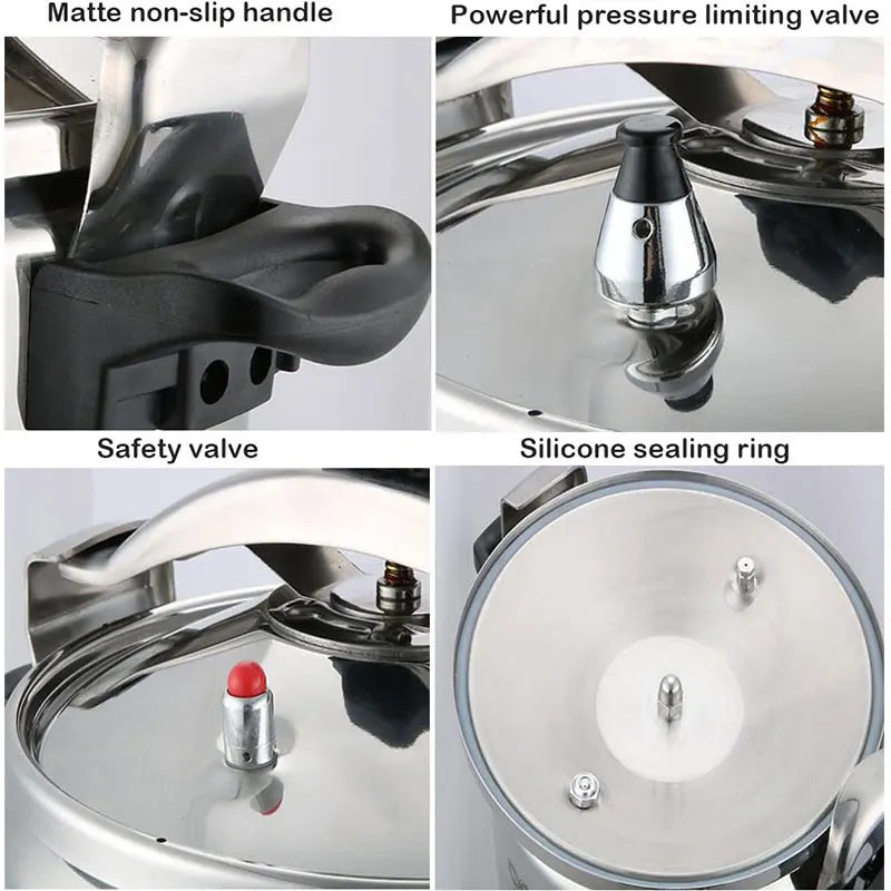 Pentola a pressione professionale da 3L/5L/7L Pentole da cucina in alluminio antideflagranti per pentole a gas