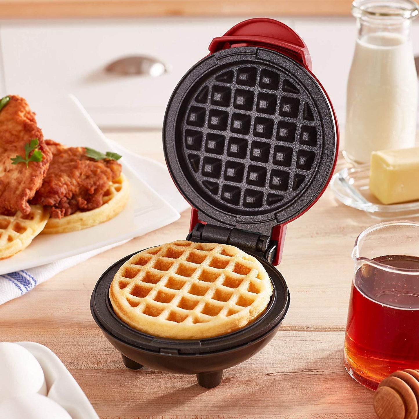 EcoChef™ Mini Waffle Maker – Forme a cuore e rotonde per colazioni perfette