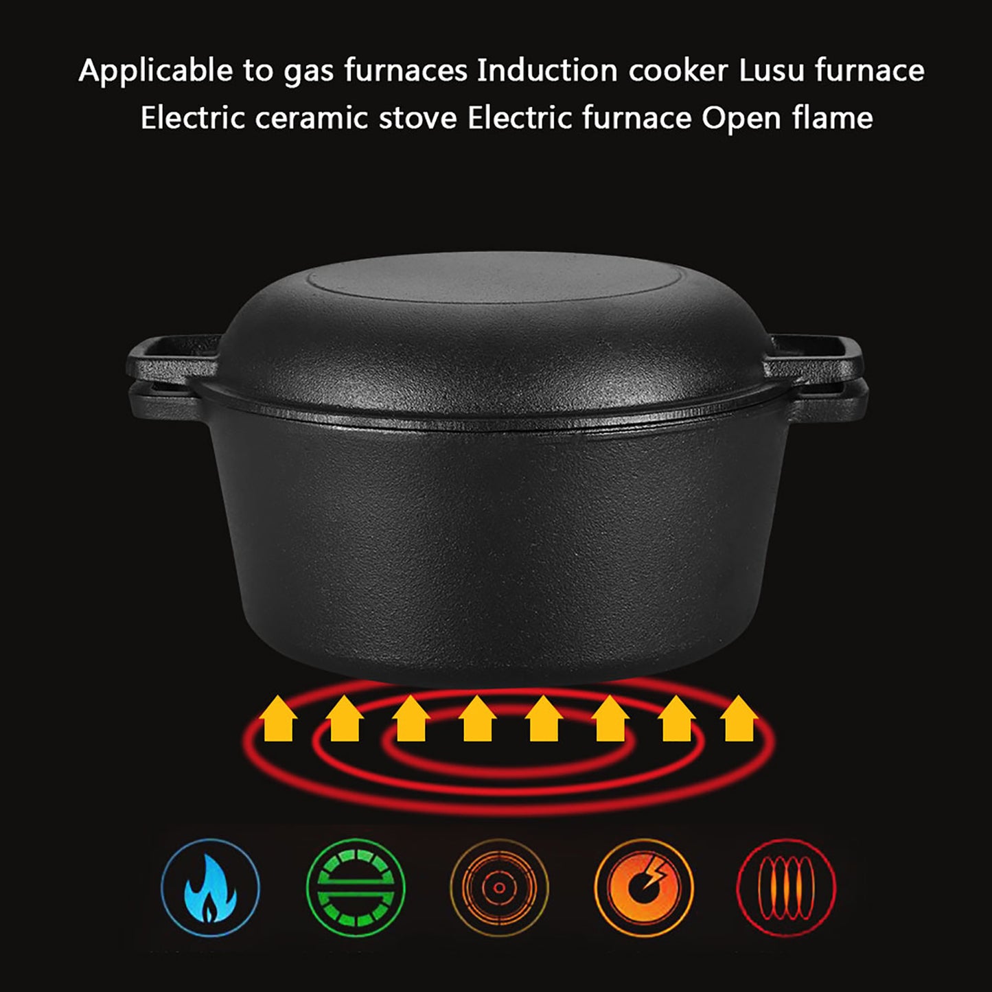 Pure Iron Double Dutch Oven – Timeless Cooking!