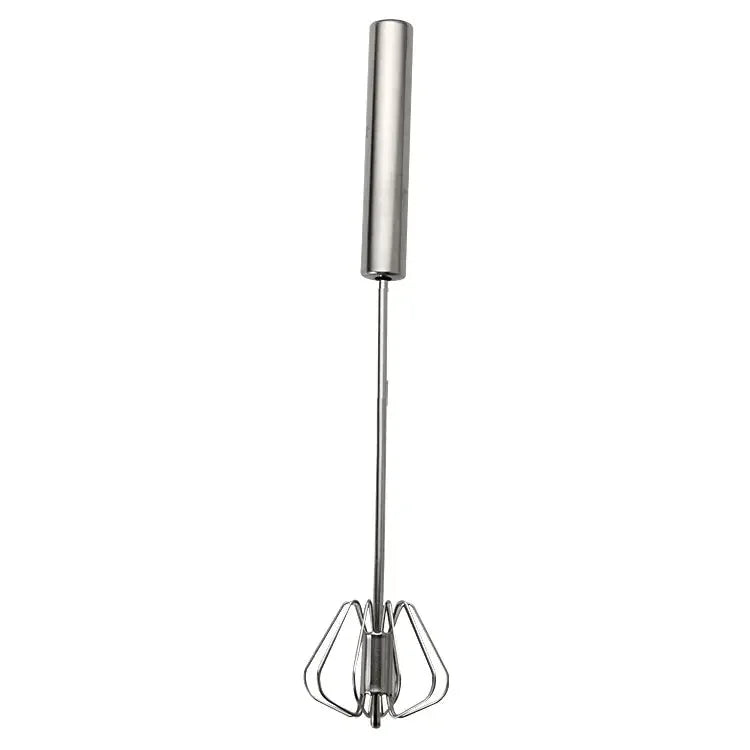 EcoChef™ Beech Handle Semi-Automatic Stainless Steel Whisk