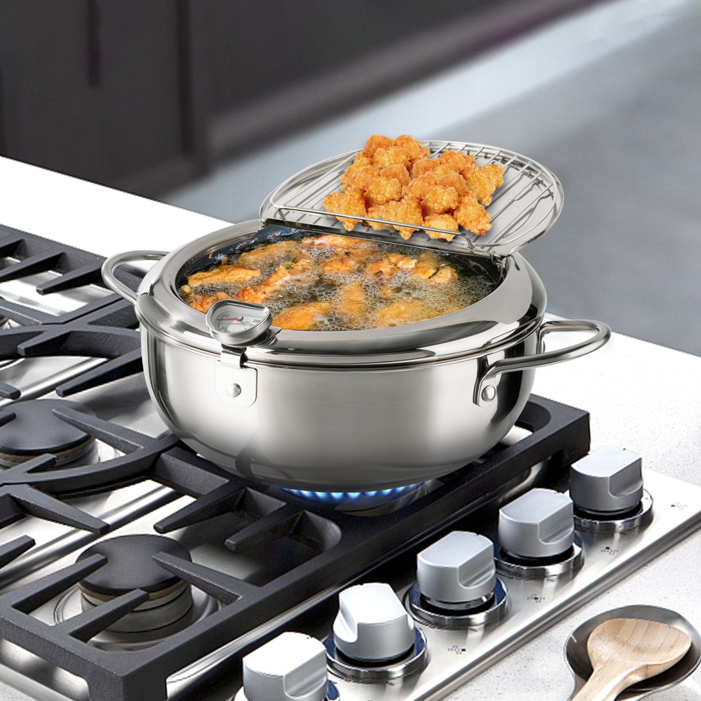 Friggitrice in acciaio inox – QUALITÀ PREMIUM