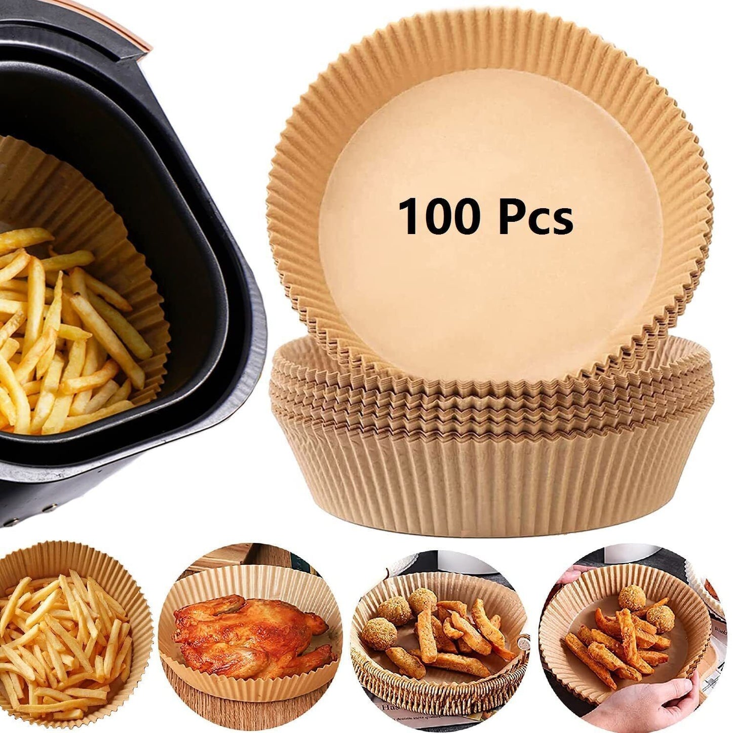 Air Fryer Disposable Liners – 200 PCS