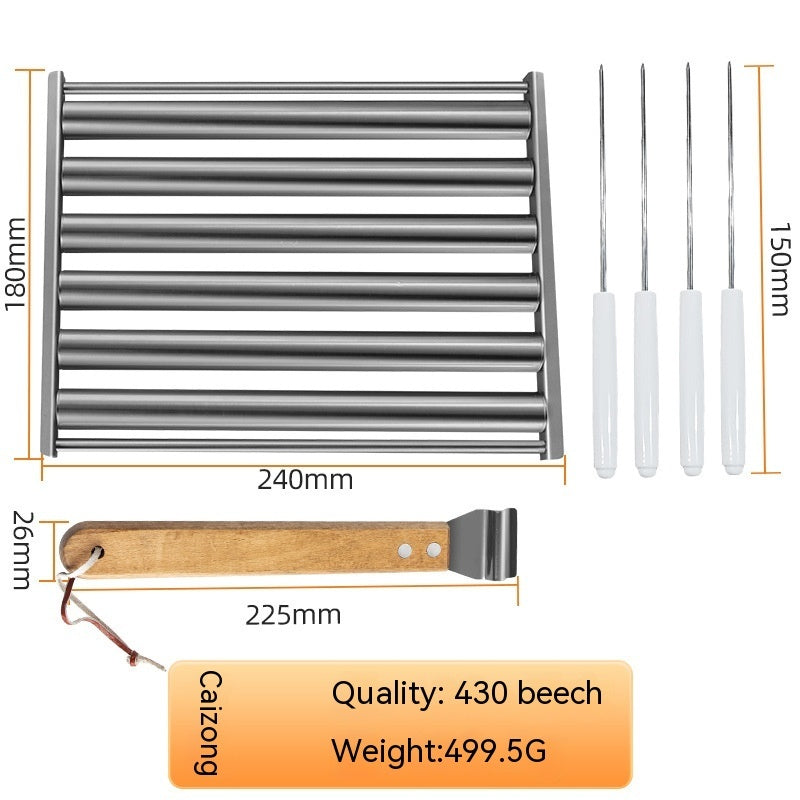 Removable Hot Dog & Sausage Grill Rack – Stainless Steel