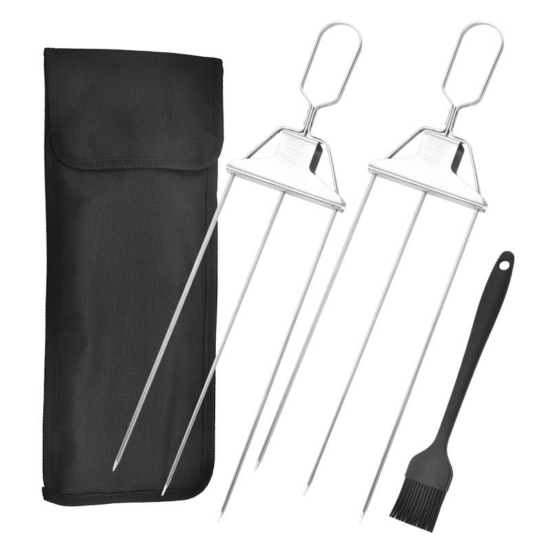 EcoChef™ 3-in-1 Stainless Steel Skewers – Kebab & Grill Fork Set