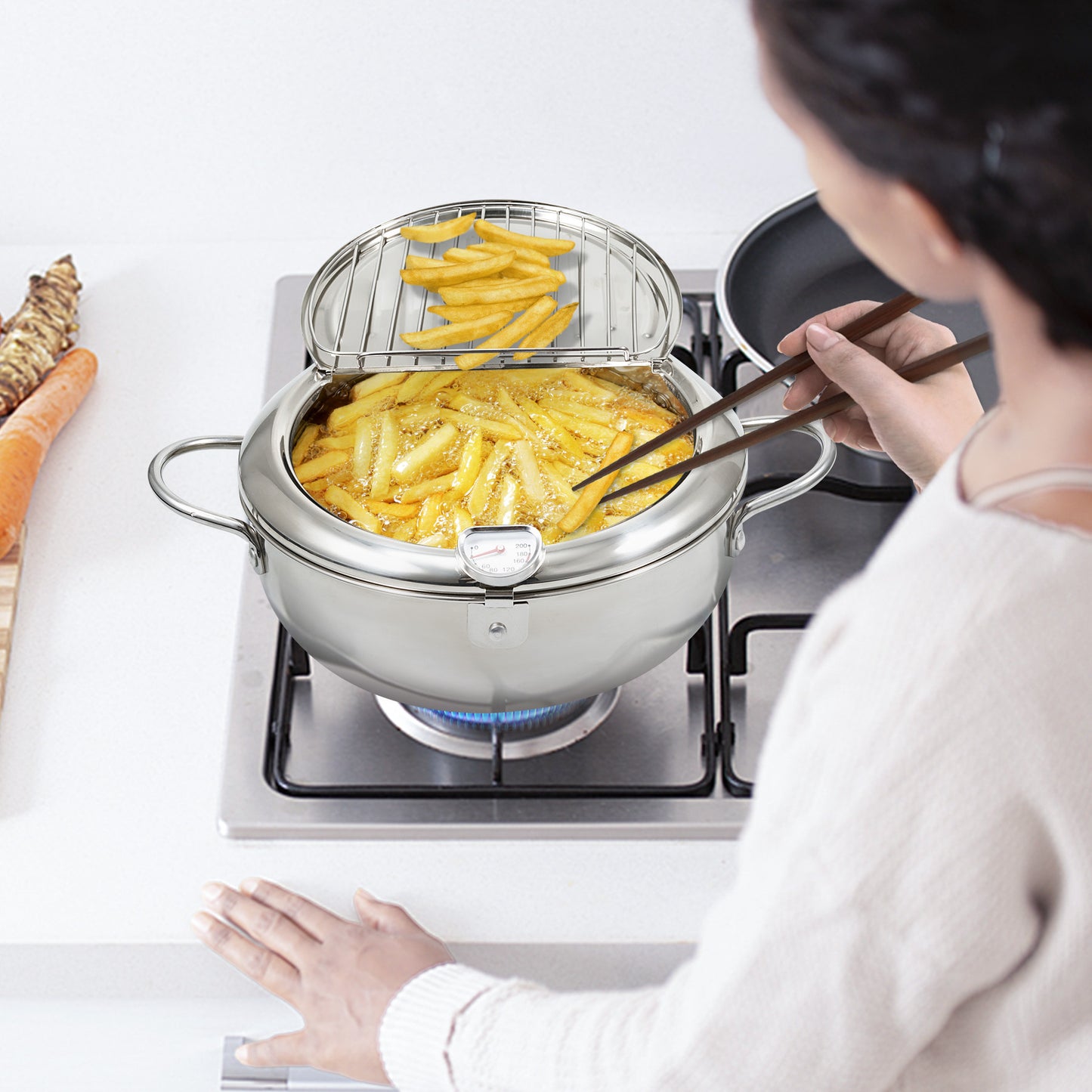 Friggitrice in acciaio inox – QUALITÀ PREMIUM
