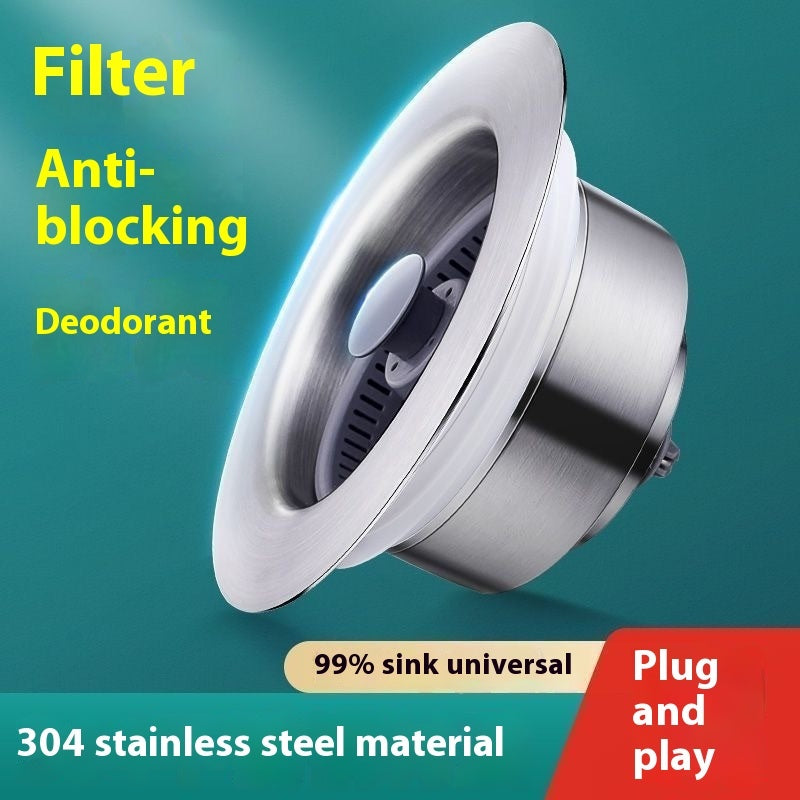 EcoChef™ Smart Sink Drainer – Stainless Steel Bounce Core Plug