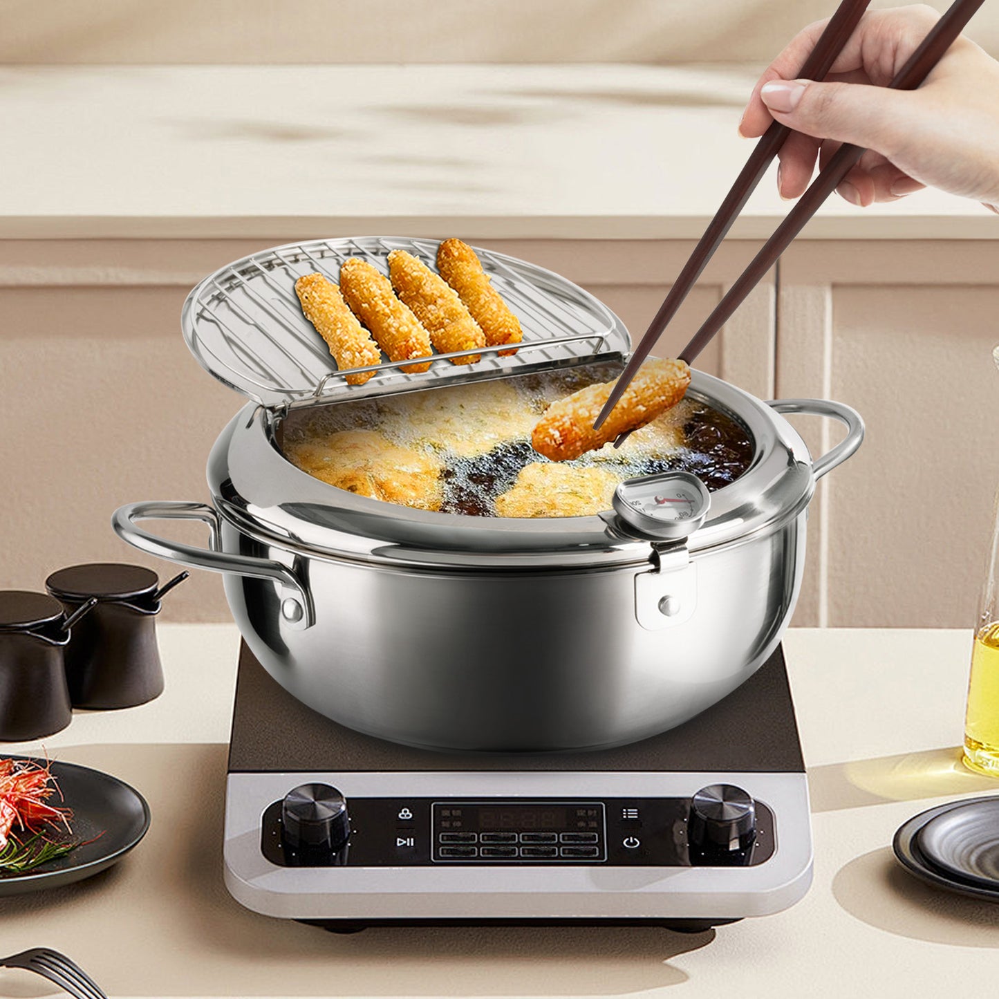 Friggitrice in acciaio inox – QUALITÀ PREMIUM