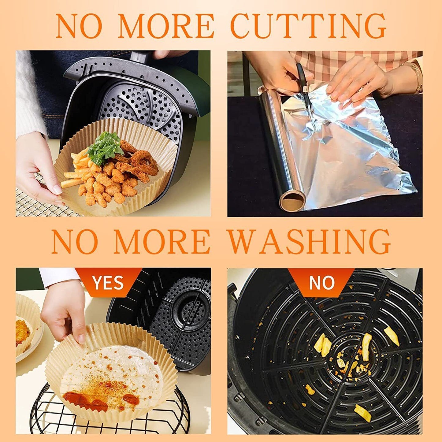 Air Fryer Disposable Liners – 200 PCS