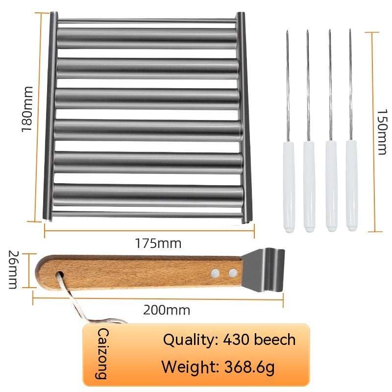 Removable Hot Dog & Sausage Grill Rack – Stainless Steel