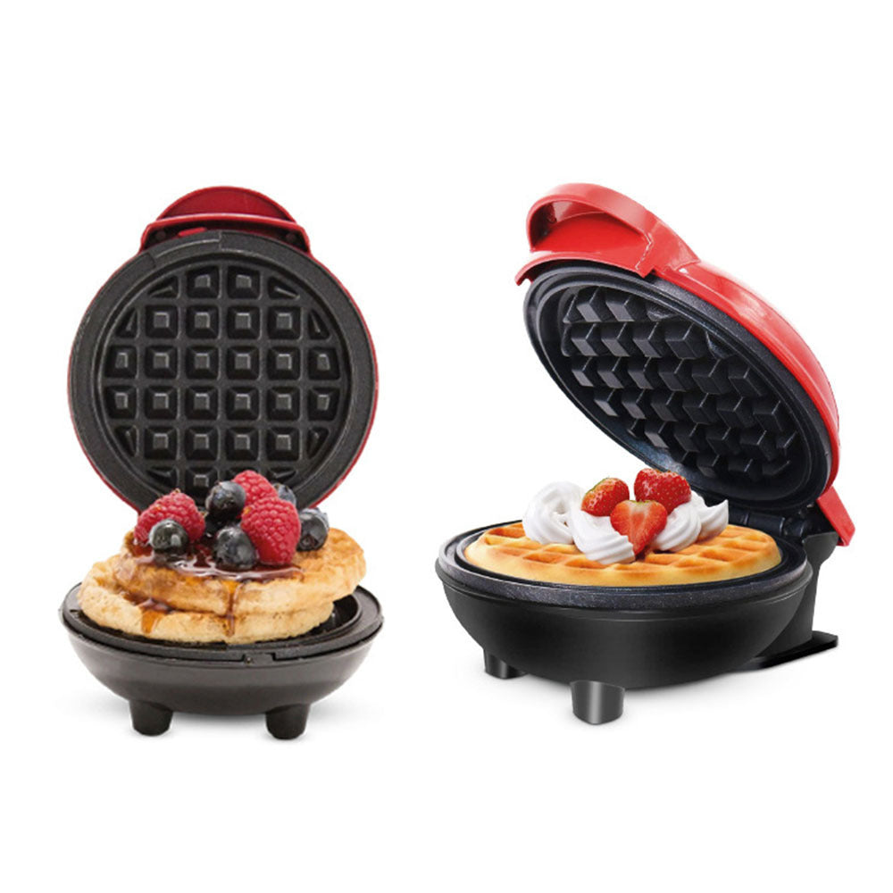 EcoChef™ Mini Waffle Maker – Forme a cuore e rotonde per colazioni perfette