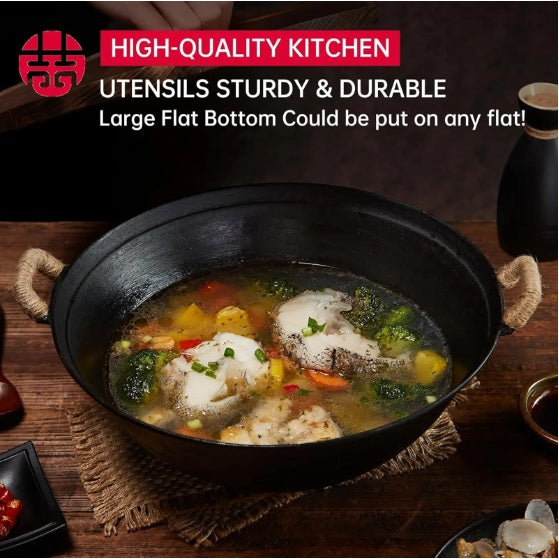 Wok in ghisa artigianale: cucina senza tempo, sapore naturale